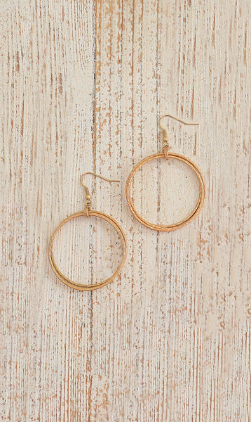 Women's Yellow Gold Hoop Fashion Earrings